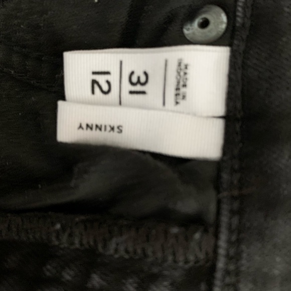 Ann Taylor Loft black skinny jeans size 31/12 - Picture 5 of 5